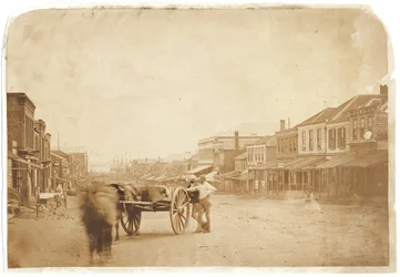 Upper Queen Street, Auckland, etter 1859 (albuminisert salttrykk)